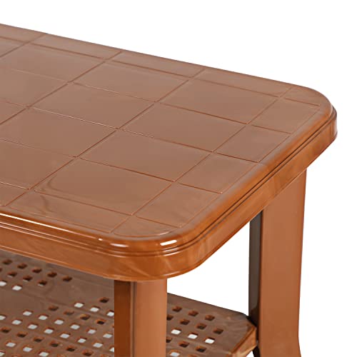 Image of Cello Oasis Coffee Table /Tea Table /Teapoy for living room, Home, Drawing Room, Outdoor| 3 Year Warranty | Sadalwood Brown Colour