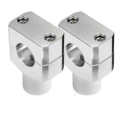 Rehausseur guidon moto 7/8 argent en aluminium CNC extension hauteur 1.5 pouces pour VTT