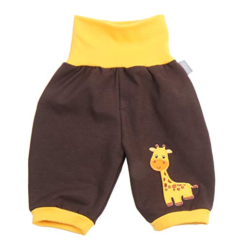 Lilakind“ Baby Kinder 3/4 Pumphose Braun mit Applikation Giraffe Gr. 86/92 - Made in Germany thumbnail