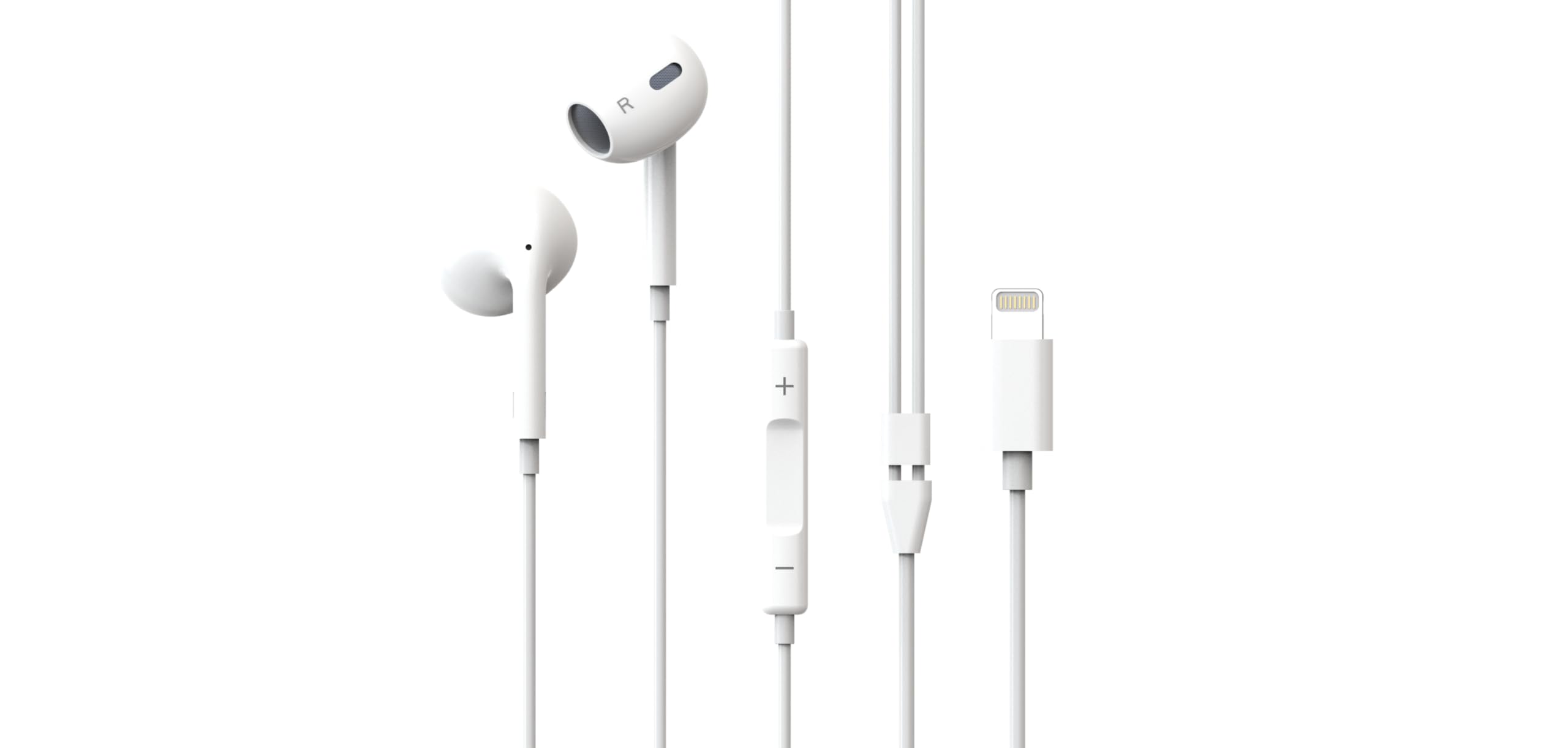 KODAK In-Ear Headphones with Built-in Microphone 210+ for iPhone/iPad, Lightning Connector, Integrated Controls, Sound, Comfortable and Ergonomic Design