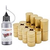 PineDash Pro Pinewood Car Weights Kit - Derby Car Copper Weights 3/8in 4.5OZ 28 Pcs 3 Sizes&0.5OZ Graphite Powder-Cylindrical Weights-Graphite Lubricant for Derby Car Pine Derby Car Wheels Axles