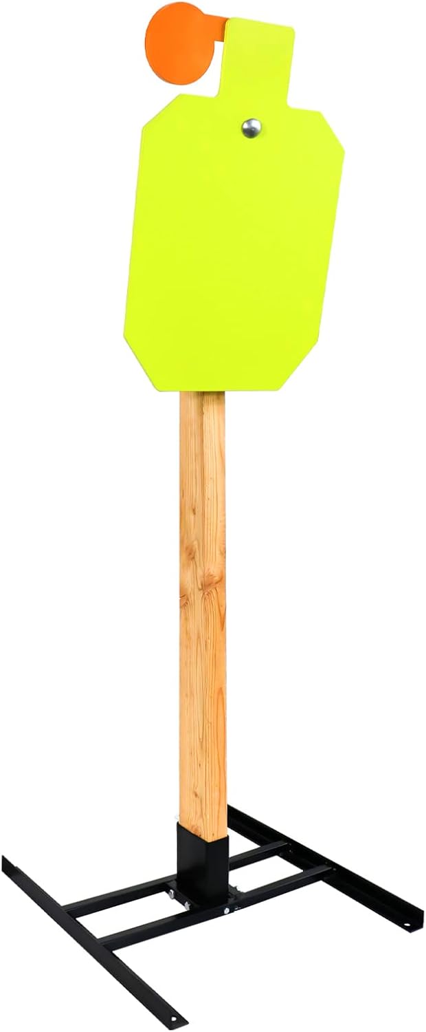 Highwild Target Stand System - AR500 Steel Hostage Reactive Shooting Target 3/8" Thick with 2x4 Target Stand Kit C- 12" x 20" Hostage + Target Stand Kit