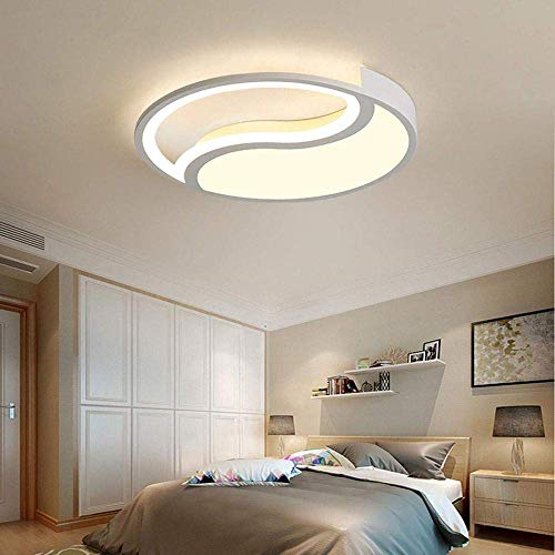 Plafonnier rond à LED télécommandable pour ajuster la lumière chaude de votre chambre - 6