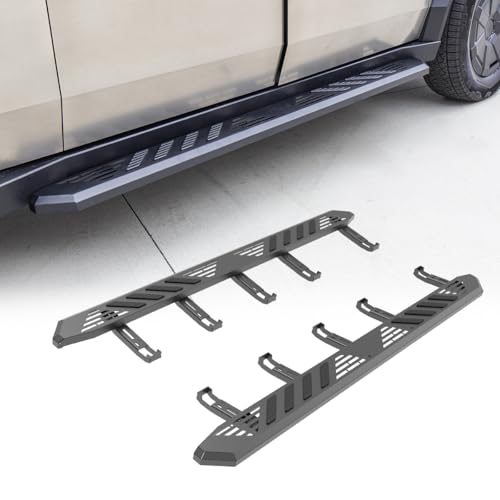 Estribos laterales para Tesla Cybertruck 2024-2026, acero negro