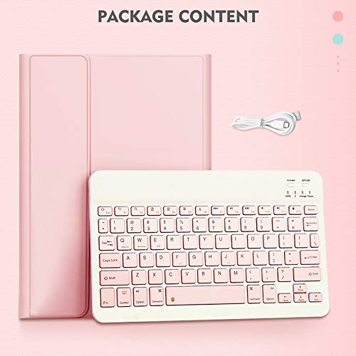 Abeifan Ipad 10Th Generation Case With Keyboard 10.9“ 2022, Wireless Keyboard Case For 10.9-Inch 2022 Ipad 10Th Generation (A2696 / A2757 / A2777) With Pencil Holder Pink #TOP5
