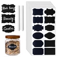 Homrelaxy 360Pcs Chalkboard Labels – 2.1x1.4 Inch Reusable Blackboard Stickers with 2 White Erasable Chalk Markers, 12 Assorted Shapes, for Mason Jars, Food Containers, and Pantry Storage