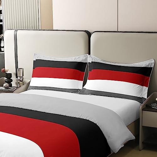 Housse de couette 240x260 rayures patchwork en pur coton de qualité - 5