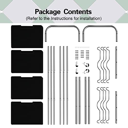 C&AHOME 4-Bag Laundry Sorter Cart, Rolling Laundry Hamper Organizer, Laundry Basket Sorter, Removable Bags with 6 Sorting Card and Heavy Duty Rolling Lockable Wheel for Clothes Storage, Black ULSCM04B - Thumbnail 7