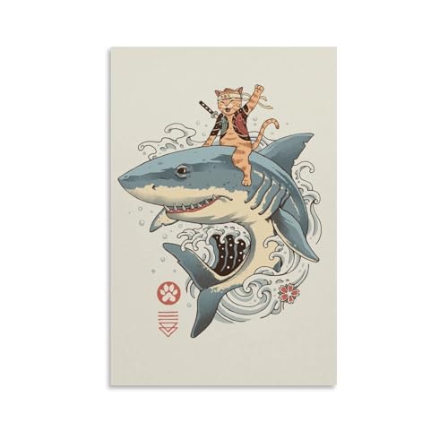 G gA[g Cg Catana Shark 킢 |X^[ z[ ǃA[g Ǌ| G |pi CeA12x18inch(30x45cm)