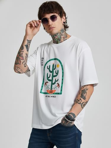 Image of Stylish Oversize T-Shirt for Men | Round Neck Printed Oversize T-Shirt