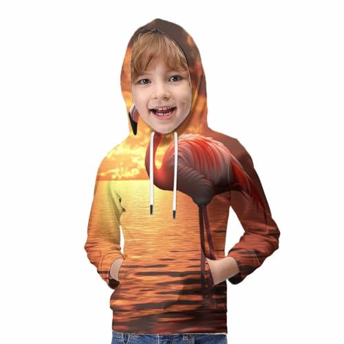 Sweat à Capuche Flamant Rose Pull Tendance Idéal Cadeau Ado