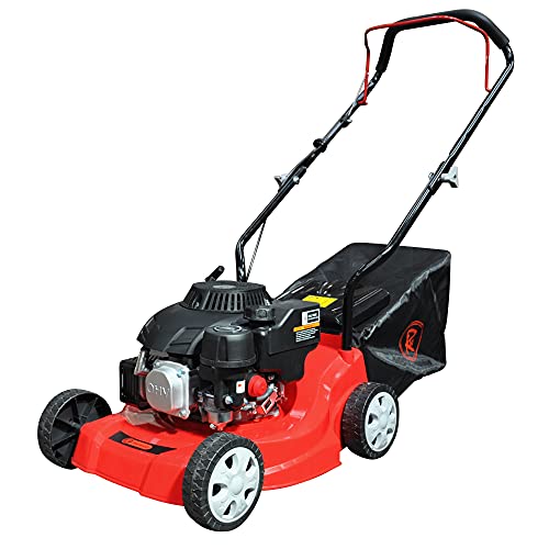 RocwooD Red Petrol Lawnmower Push 16