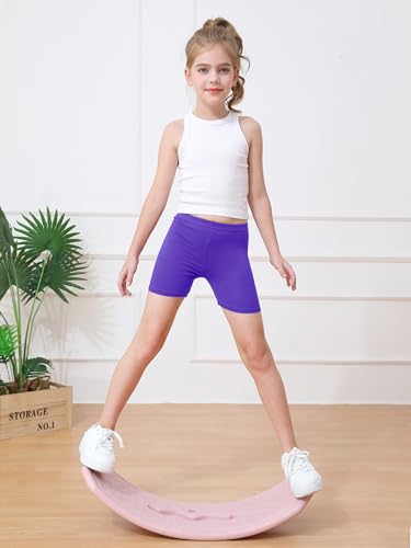 Resinta Pacote com 12 shorts de bicicleta para meninas, shorts infantis para meninas, shorts de danç