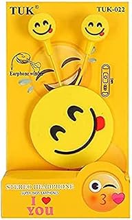 LIGHTER HOUSE� Smiley Look Wired Headphones Earphones Earbuds with MIC Outdoor Sport Running Headphones Kids Girl Gifts (0... Price In India