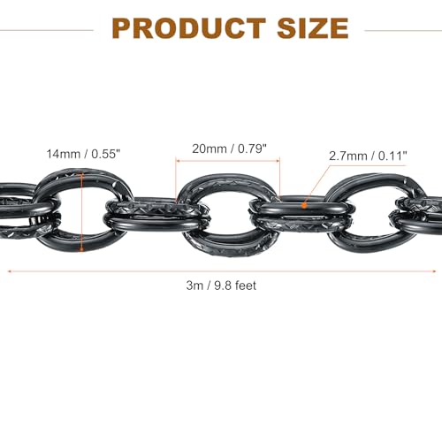 Chaîne en aluminium gris de 2,5m pour création de bijoux
