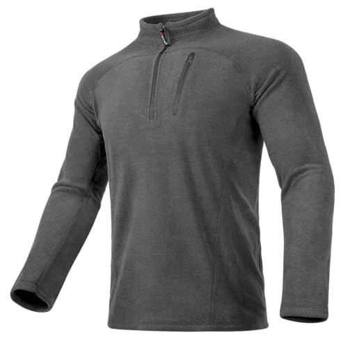 FREE SOLDIER Men's Quarter Zip Pullover Fleece Jacket Lightweight Sweaters Long Sleeve Thermal Half Zip Up Golf Sweatshirt