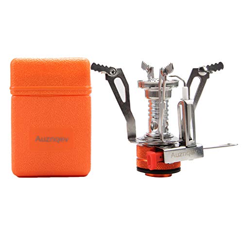 Auznqev Ultralight Portable Camping Stoves Backpacking Stove With Piezo Ignition Adjustable Valve Stainless Steel Material For Backpacking #TOP24