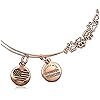 Alex and Ani Accents Paw Print Beaded Expandable Bangle for Women, Rafaelian Rose Gold Finish, 2 to 3.5 in