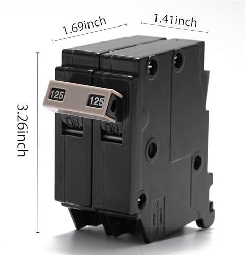 Bompro 2125 Circuit Breaker, 2-Pole 125 Amp,10Kaic, 120/240V,3/4 Inch Plug-On Plastic-Case Circuit Breaker thumb #2