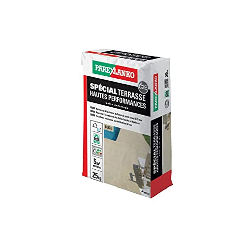 Parexlanko, speciale terrazza ad alte prestazioni, colla per piastrelle da esterno, 25 kg, colore: beige