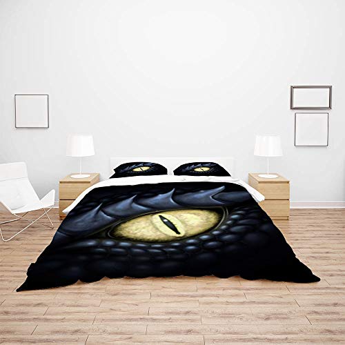 Housse de couette jaune en microfibre pour lit sans repassage - 4