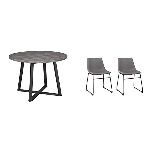 Centiar Mid Century Dining Set with Round Table, Chairs and