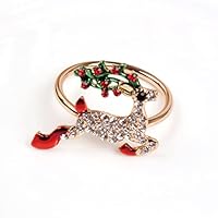 Amazon｜ナプキンリング 12ピースクリスマスツリーナプキン