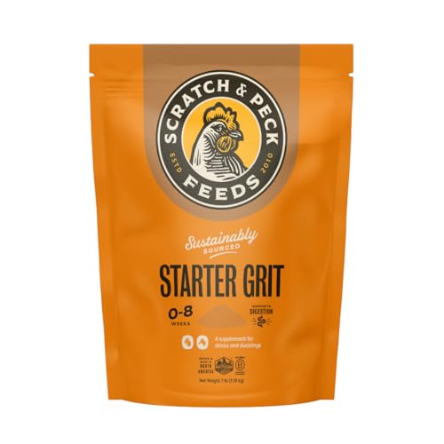 Scratch and Peck Starter Grit Supplement for Chickens and Ducks - 7 lbs Bag - Essential Supplement for Gizzard and Digestive Health - Sustainably Sourced