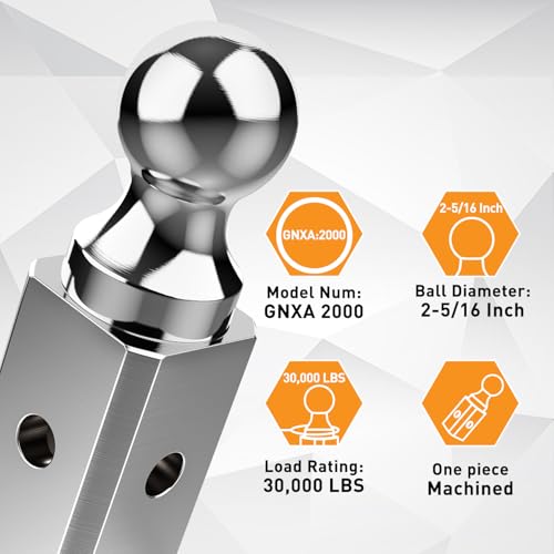 Image of Nilight GNXA2000 Gooseneck Hitch Ball Compatible with B&W Trailer Hitches, 2-5 /16 Inch Replacement Gooseneck Tow Hitch Ball 30,000lbs Load Capacity