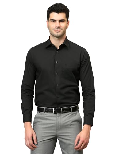 Image of Cantabil Solid Shirt Collar Full Sleeve Regular Fit Formal Shirt for Men with Pocket | Cotton Formal Shirt for Men | Formal Wear Shirts for Men (P MSHF00364C)