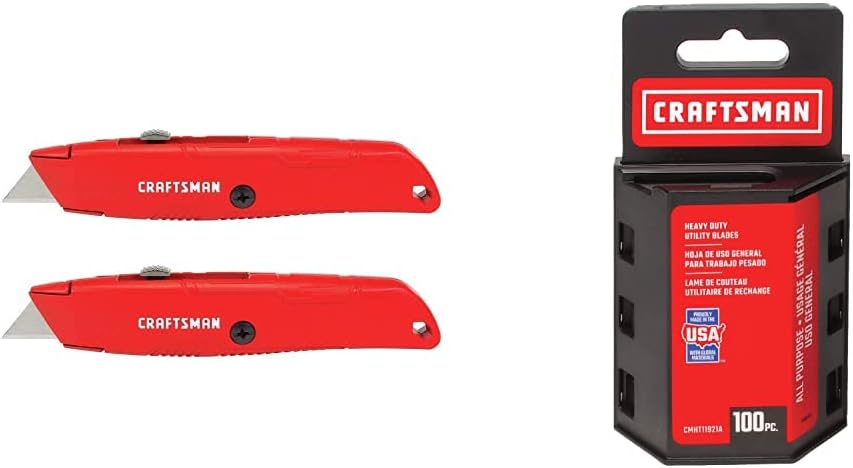 CRAFTSMAN Utility Knife, Retractable Blade, 2-Pack (CMHT10382): Home Improvement