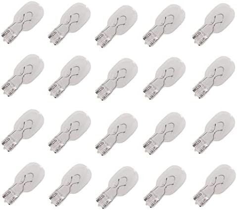 EAGLEGGO Landscape Light Bulbs, Low Voltage Light Bulbs, Incandescent Bulbs, 12 Volt Light Bulb 18W - T5 Wedge Bulbs for Malibu Style Lights, Garden Light Bulbs, Deck Light Bulbs, Yard Bulbs - 20 Pack
