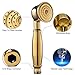 Brass Vintage Hand Shower Head Polished Brass Metro Hand Shower with 1.5m Tube for Bathroom Tool