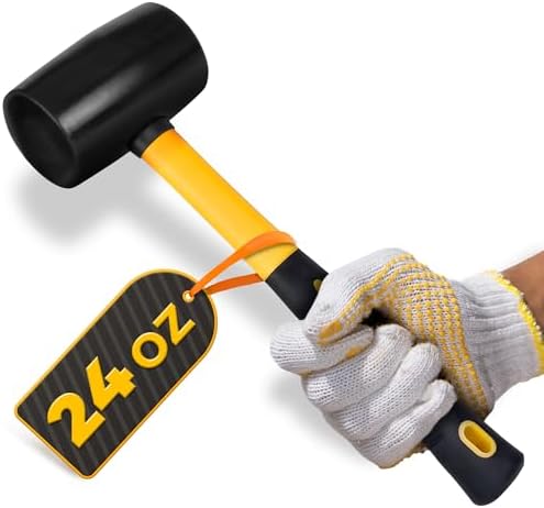 24 oz Rubber Mallet Hammer with Non-Marring Soft Face