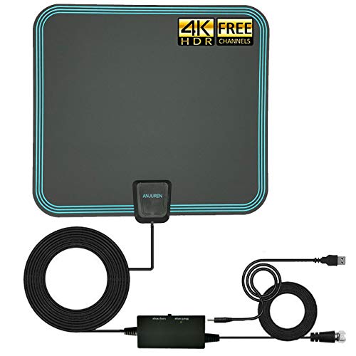 TV Antenna Indoor HDTV Amplified Digital HD Flat TV Antenna for 4K Smart