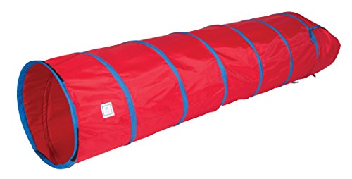 Pacific Play Tents 20510 Kids 6-Foot Institutional Crawl/Play Tunnel, 6' x 19" Diameter - Red/Blue