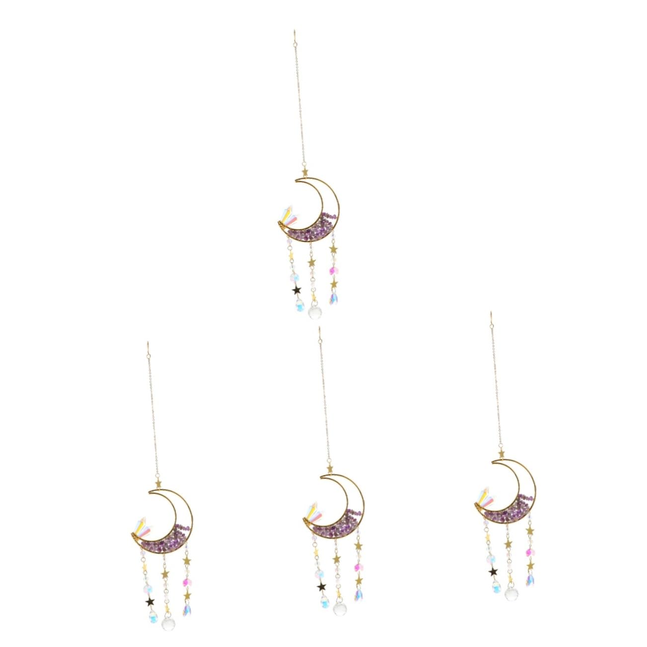 Crystals Moon Pendentif Cristal Naturel Réfracteur de Lumière pour Jardin YARNOW