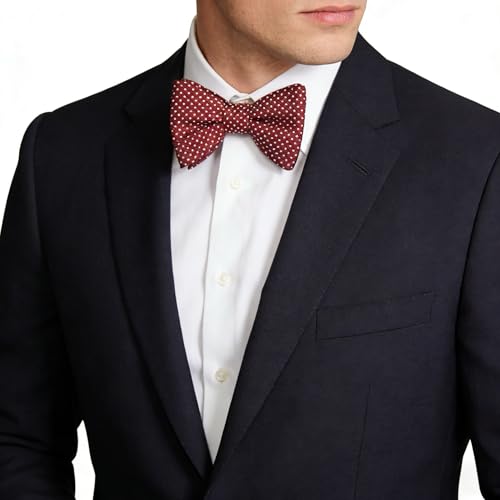 Image of 100% Silk Mens Bowtie Self Tie Bow Tie Bowtie Tuxedo Wedding Solid Color Formal Bow Ties for Man Many Colors