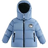 doudoune enfants filles pas cher Conception Thermique: Capuche coupe-vent non amovible, col montant, fermeture à glissière lisse et poignets élastiques côtelés, offrent une excellente rétention de la chaleur pour un confort optimal en hiver.