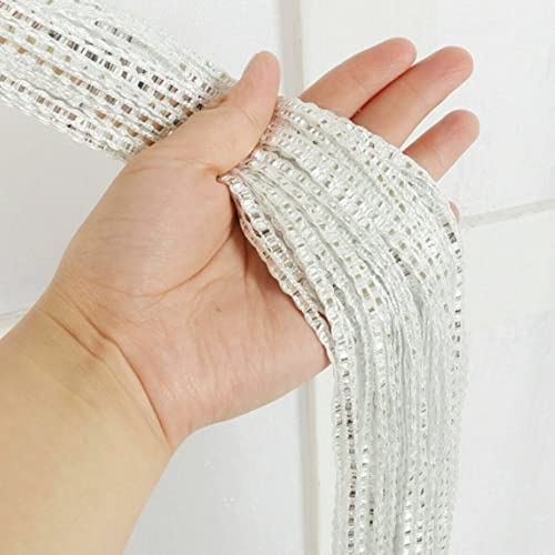 ひものれん ラインカーテン 目隠し 高密度 ドアカーテン ストリングカーテン タッセル ひもウォールカーテン インテリア 北欧 間仕切り 壁の装飾 窓の装飾 室内装飾 結婚式 (白い)