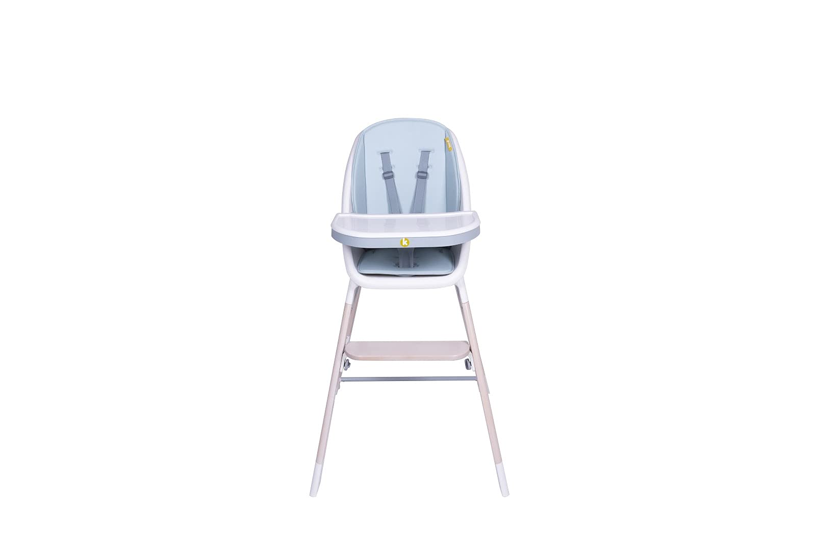 Koo-Di Tiny Taster - Trona 3 en 1, silla para niños pequeños y taburete para niños grandes, agua de manantial, silla alta para bebé con bandeja extraíble, reposapiés ajustable, asiento acolchado y