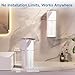 CATIRE Upgraded Larger Capacity Automatic Dish Soap Dispenser Touchless, 17.6oz Liquid Hand Soap Dispenser for Bathroom Kitchen, Rechargeable 2000mAh, 8 Adjustable Levels, Wall Mount & Countertop