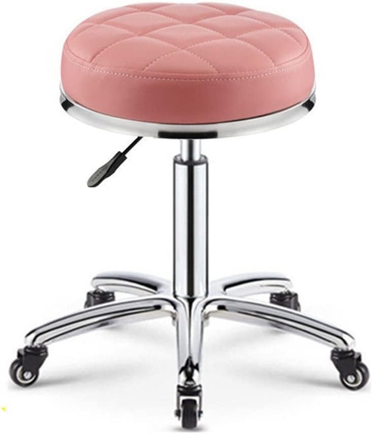 Rotating Low Stool Rolling Stool with Wheels, Pneumatic Mechanic Stool, Adjustable Garage Shop Roller Seat, Round Movable Low Height Rolling Chair