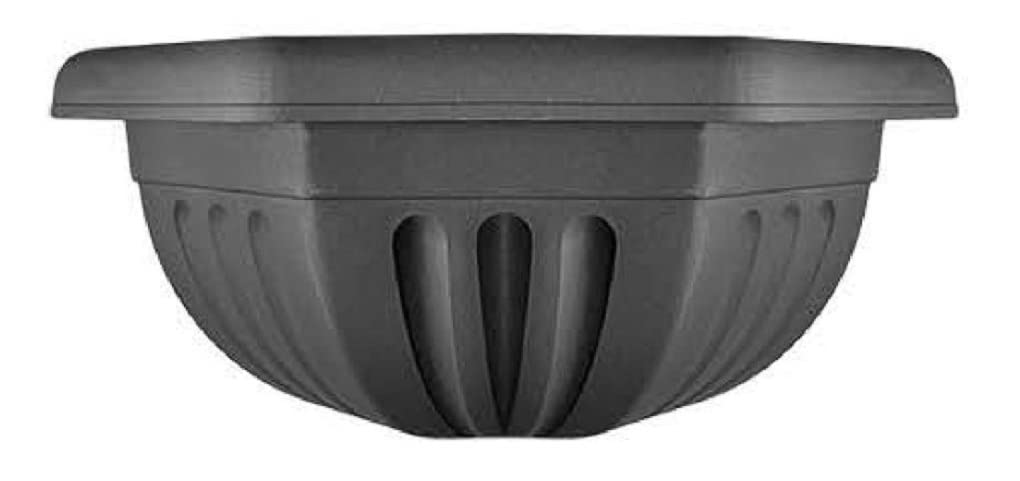 Fence Wall Planter Plant Flower Basket Pot Container Venetian Garden Box Plastic UK (Planter Ash 40 cm, 1) — image 1