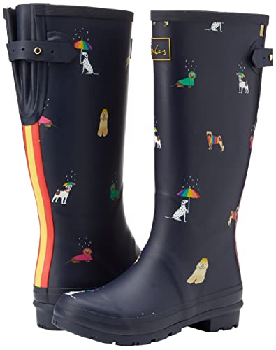 Joules Welly Print Navy Rainbow Dog 11 B (M) #TOP6