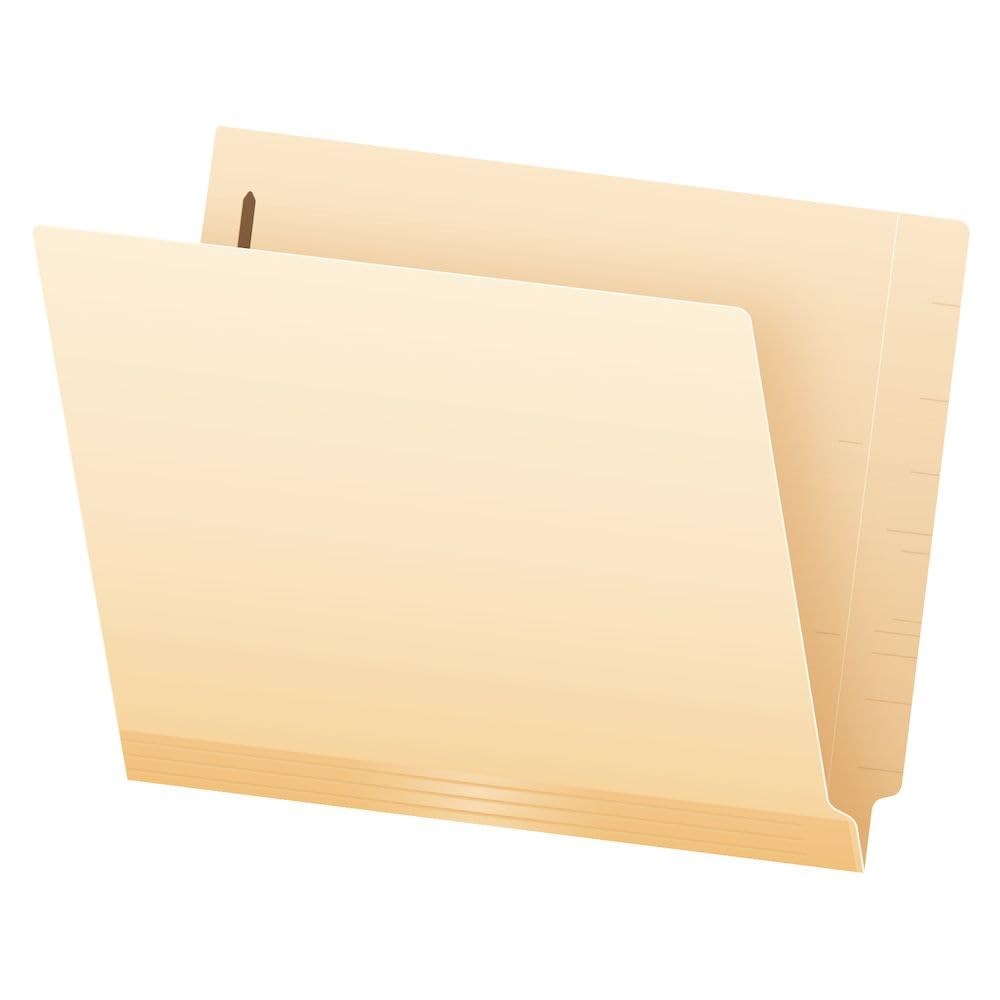 Pendaflex 13160 Laminated Spine End Tab Folder with 2 Fastener, 11 pt Manila, Letter (Box of 50)
