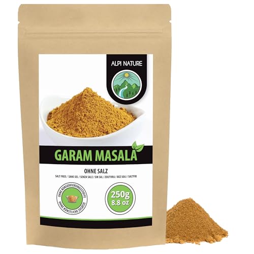 Alpi Nature Garam Masala en Polvo 250g, Condimento de Pollo Tikka Masala, Especias Indias