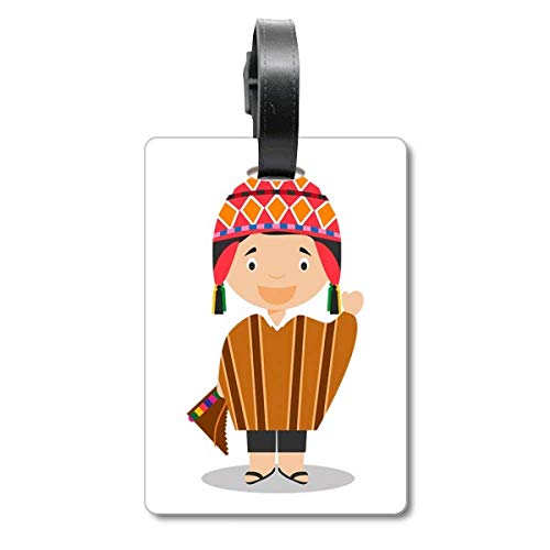 Étiquette d'identification colorée Chapeau du Pérou incassable pour valise