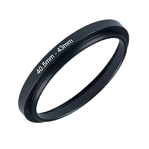 Image of 40.5mm to 43mm Step-up Adapter Rings Filter Adapter Black Metal Step Down Filter Ring Adapter Compatible with All Brand UV CPL ND Camera Lens Filter Stepping Rings (40.5mm-43mm)