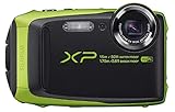 Fujifilm FinePix XP125 Shock & Waterproof Wi-Fi Digital Camera, Black/Lime (Renewed)